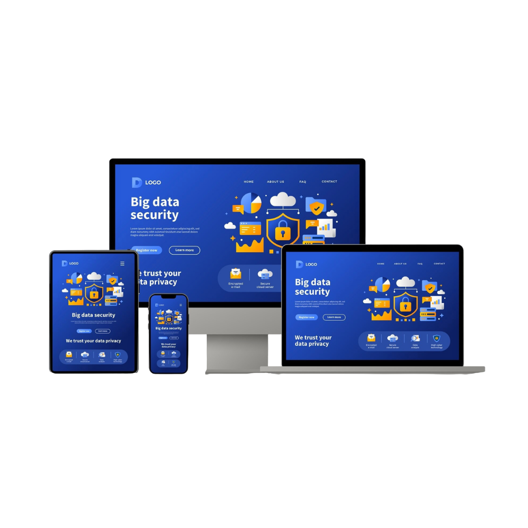 Imgem de um site responsivo para todos os sipositivos.